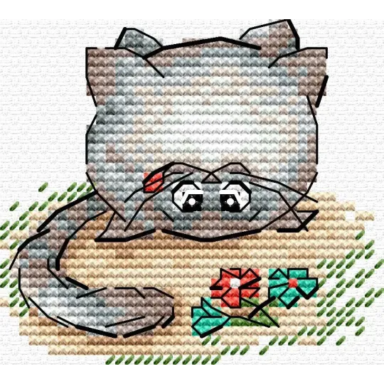 Cross stitch kit "Pet" 7*7 cm SM-1262