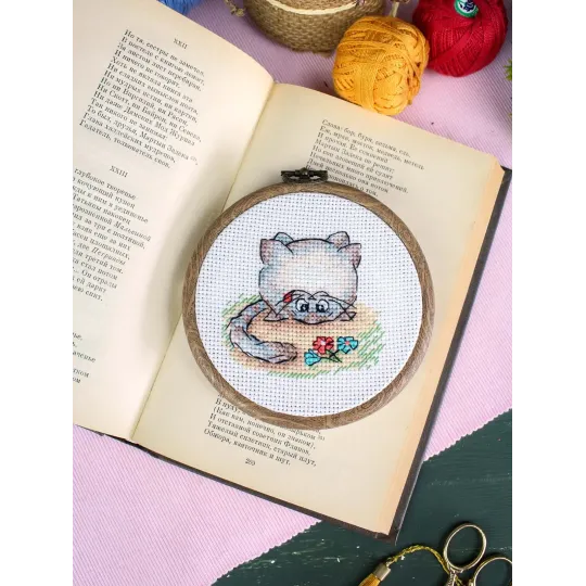 Cross stitch kit "Pet" 7*7 cm SM-1262
