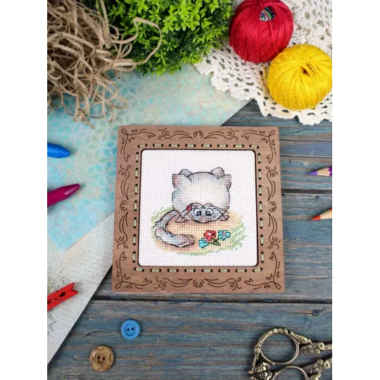 Cross stitch kit "Pet" 7*7 cm SM-1262