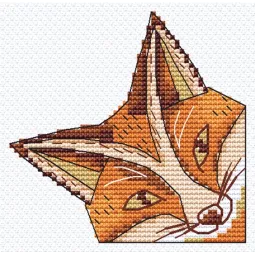 Siuvinėjimo kryželiu rinkinys "Skirtukas. Lapė" 9,5 x 9,5 cm SANZ-75
