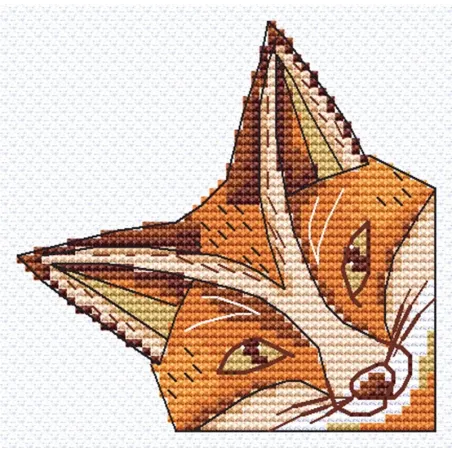 Kreuzstich-Set "Lesezeichen. Fuchs" 9,5 x 9,5 cm SANZ-75