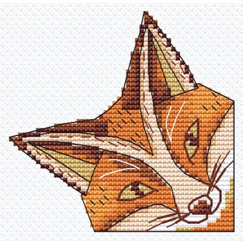 Cross stitch kit "Bookmark. Fox" 9,5 х 9,5 cm SANZ-75