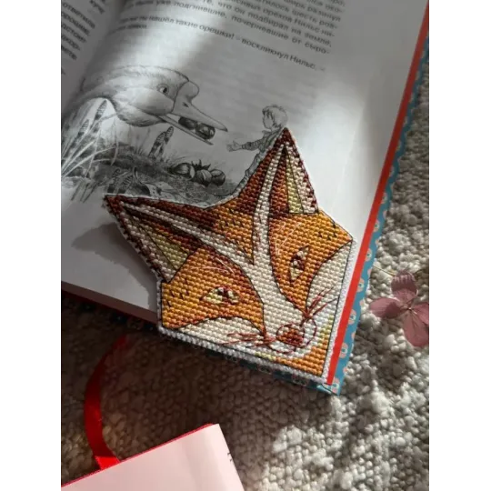 Cross stitch kit "Bookmark. Fox" 9,5 х 9,5 cm SANZ-75
