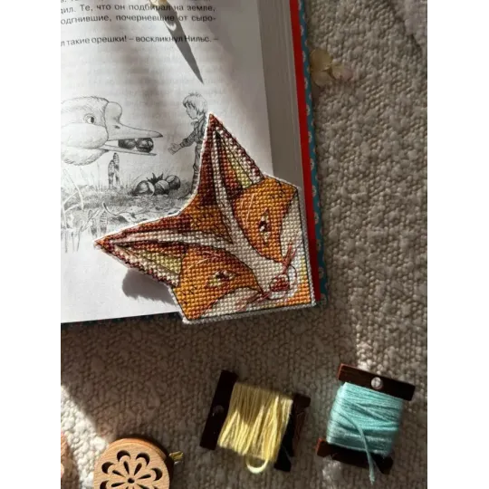 Cross stitch kit "Bookmark. Fox" 9,5 х 9,5 cm SANZ-75