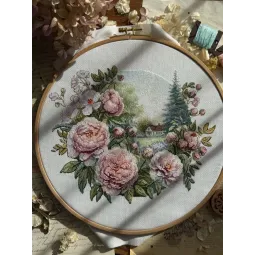 Cross stitch kit "Peony tenderness" 25 х 21 cm SANP-79