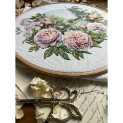 Cross stitch kit "Peony tenderness" 25 х 21 cm SANP-79
