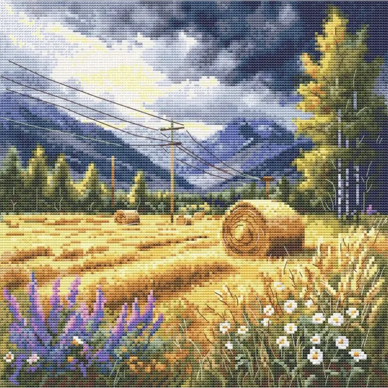Kryželiu siuvinėjimo rinkinys "Prieš audrą" 24,5 х 23,5 cm SANP-78