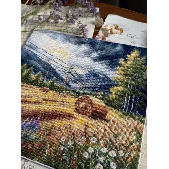 Kryželiu siuvinėjimo rinkinys "Prieš audrą" 24,5 х 23,5 cm SANP-78