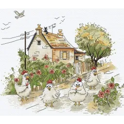 Siuvinėjimo kryželiu rinkinys „Ar tikrai vasara?“ 25,5 x 21,5 cm SANN-41