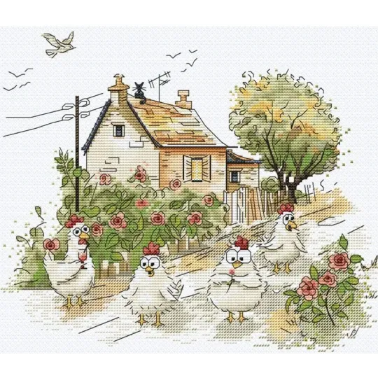 Siuvinėjimo kryželiu rinkinys „Ar tikrai vasara?“ 25,5 x 21,5 cm SANN-41
