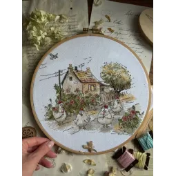Siuvinėjimo kryželiu rinkinys „Ar tikrai vasara?“ 25,5 x 21,5 cm SANN-41