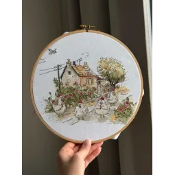 Kit de point de croix "Est-ce vraiment l'été ?" 25,5 x 21,5 cm SANN-41