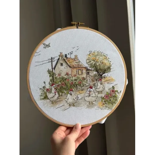 Siuvinėjimo kryželiu rinkinys „Ar tikrai vasara?“ 25,5 x 21,5 cm SANN-41