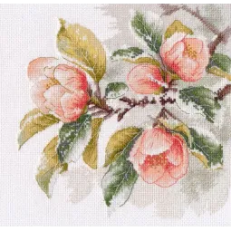 Kryželiu siuvinėjimo rinkinys "Žydinti šaka" 20×20 cm S1726