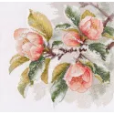 Kit point de croix "Branche fleurie" 20x20 cm S1726