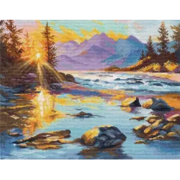 Cross stitch kit "Gold of Dawn" 32×26 cm S1724