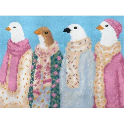 Cross stitch kit PANNA "Stylish pigeons" 23 x 17.5 cm PNK-7550