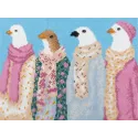 Cross stitch kit PANNA "Stylish pigeons" 23 x 17.5 cm PNK-7550