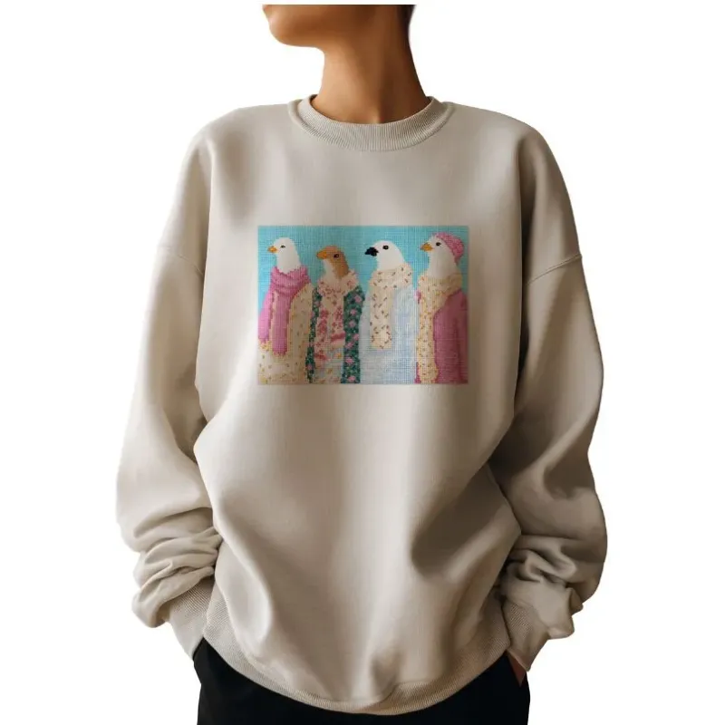 Cross stitch kit PANNA "Stylish pigeons" 23 x 17.5 cm PNK-7550