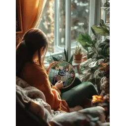 Набор для вышивания крестом PANNA "Не беспокоить" 22 x 30 см PJ-7546