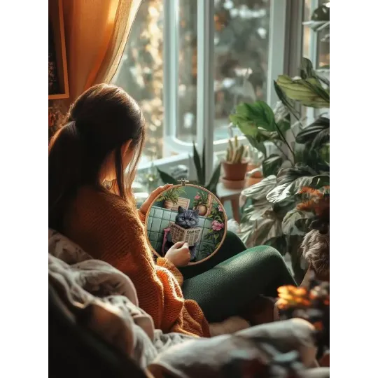 Cross stitch kit PANNA "Do not disturb" 22 x 30 cm PJ-7546