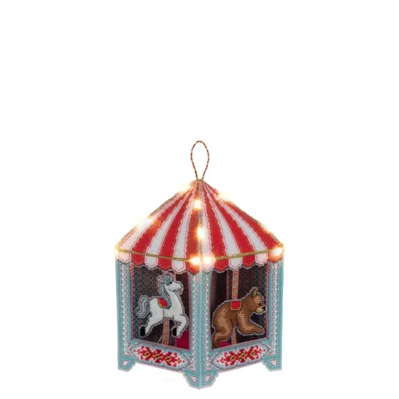 Kreuzstich-Set PANNA "Spielzeug. Karussell" 16,5 x 19 x 16,5 cm PIG-7354