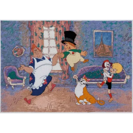 Kreuzstich-Set PANNA "In guter Gesellschaft" 32 x 23 cm PCMF-D-7543