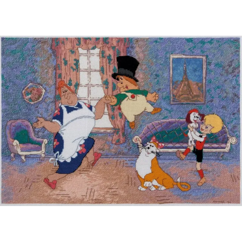 Cross stitch kit PANNA "In good company" 32 x 23 cm PCMF-D-7543