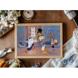 Kreuzstich-Set PANNA "In guter Gesellschaft" 32 x 23 cm PCMF-D-7543