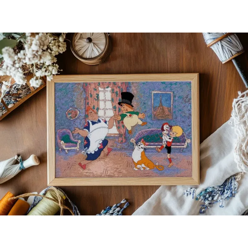 Cross stitch kit PANNA "In good company" 32 x 23 cm PCMF-D-7543