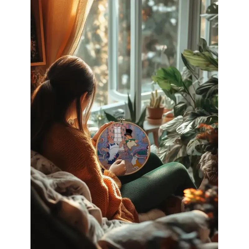 Kreuzstich-Set PANNA "In guter Gesellschaft" 32 x 23 cm PCMF-D-7543