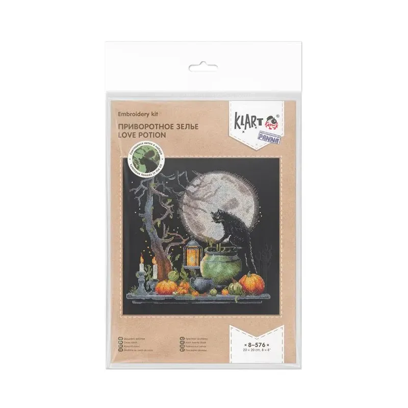 Kreuzstich-Set KLART "Liebestrank" 20 x 20 cm KL8-576