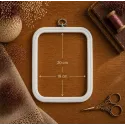 18x20 cm Square flexi hoop (white) 230-12WHT