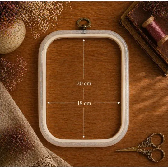 18x20 cm Quadratischer Flexi-Stickrahmen (transparent) 230-12TRANSP