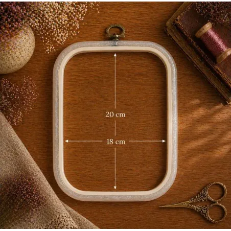 18x20 cm Quadratischer Flexi-Stickrahmen (transparent) 230-12TRANSP