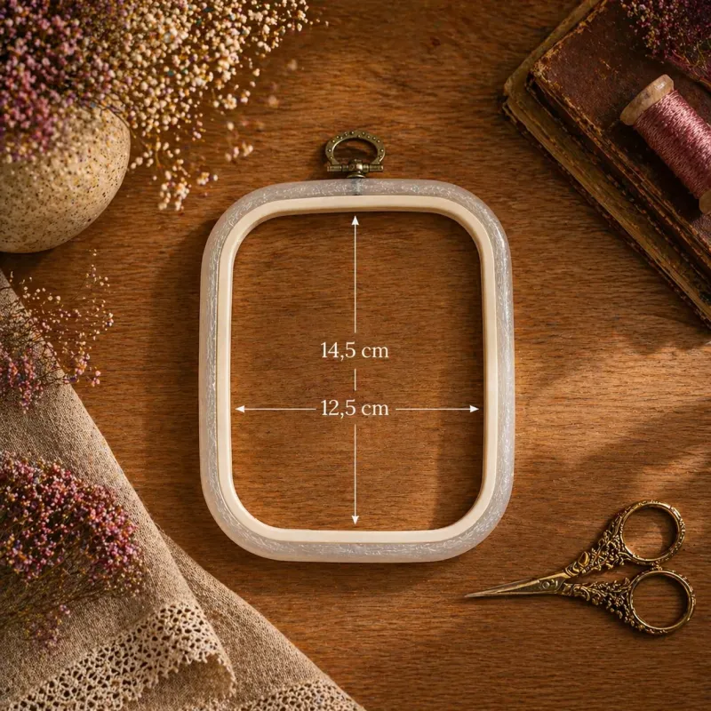 12,5x14,5 cm Square flexi hoop (transparent) 230-11TRANSP