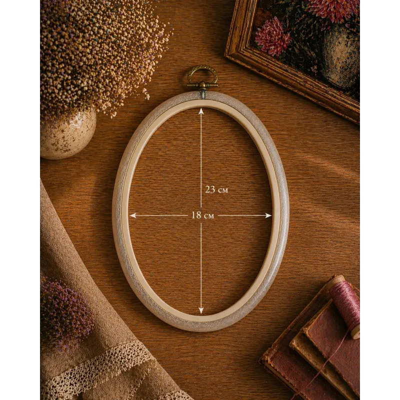 18x23 cm Ovaler Flexi Hoop (transparent) 230-9TRANSP