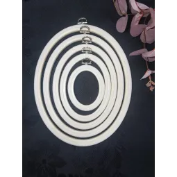 15,4x19 cm Ovaler Flexi Hoop (weiß) 230-8WHT