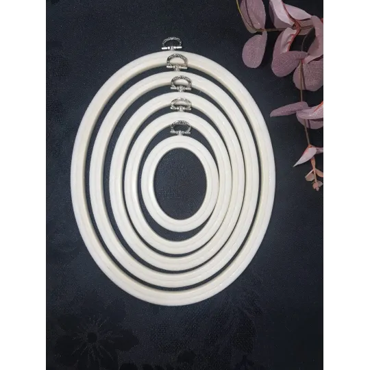 15,4x19 cm Ovaler Flexi Hoop (weiß) 230-8WHT