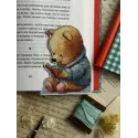 Kit de broderie au point de croix "Marque-page. Ours en peluche" 7х9 cm SANZ-74