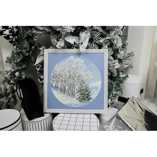 Cross stitch kit "Silver on the branches" 31.7 x 31.7 cm S/VM048