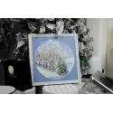 Cross stitch kit "Silver on the branches" 31.7 x 31.7 cm S/VM048
