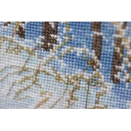 Cross stitch kit "Silver on the branches" 31.7 x 31.7 cm S/VM048