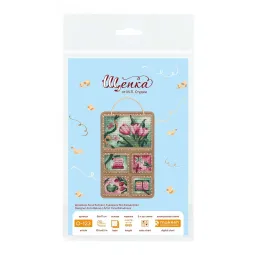 Kreuzstich auf Holzbasis "Frühlingscollage" 26*17 cm SO-123