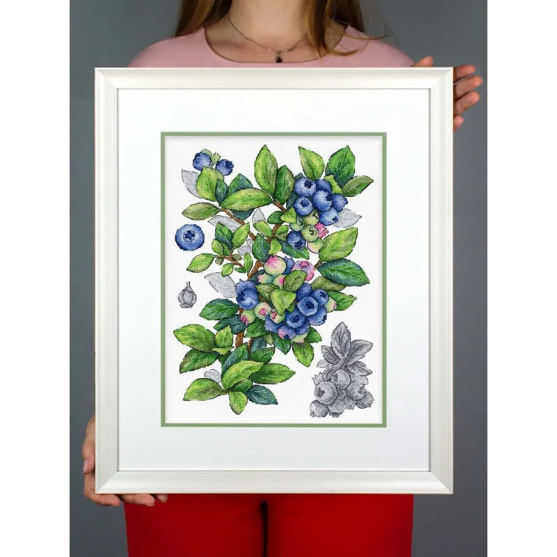 Kreuzstich-Set "Blaubeere" 28*20 cm SNV-929