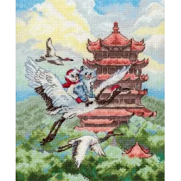 Cross stitch kit "Air travel" 25*20 cm SNV-1016