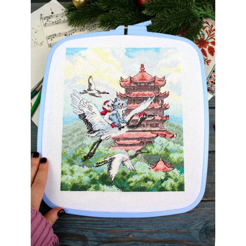 Cross stitch kit "Air travel" 25*20 cm SNV-1016