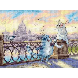 Cross stitch kit "On the river bank" 25*20 cm SNV-1014
