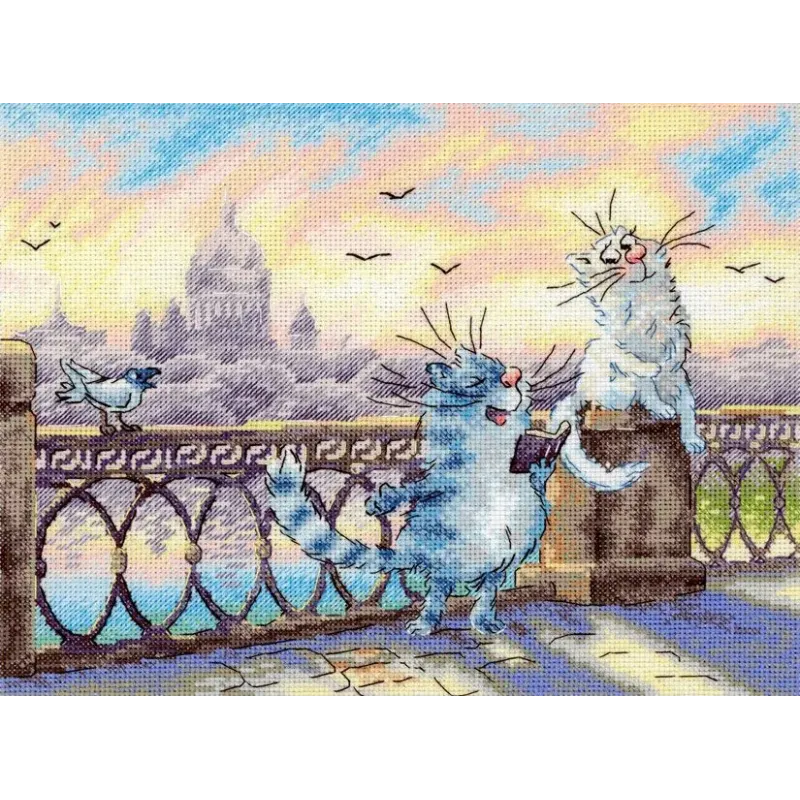 Cross stitch kit "On the river bank" 25*20 cm SNV-1014