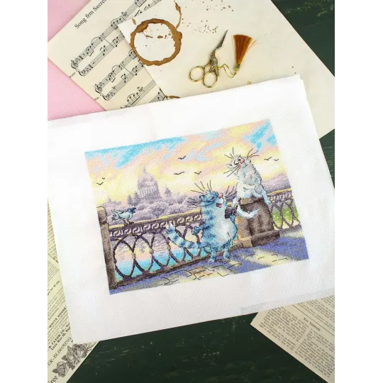 Cross stitch kit "On the river bank" 25*20 cm SNV-1014